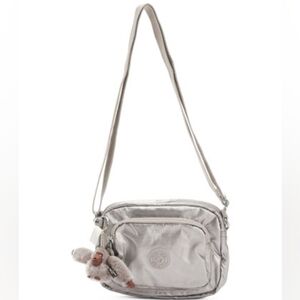 Kipling Hubei Metallic Beige Crossbody Bag
